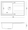 Quadron Zlewozmywak granitowy EVAN 111 – jednokomorowy, wpuszczany, silver stone/elementy złote HCQE8650U5PVDG1P2O